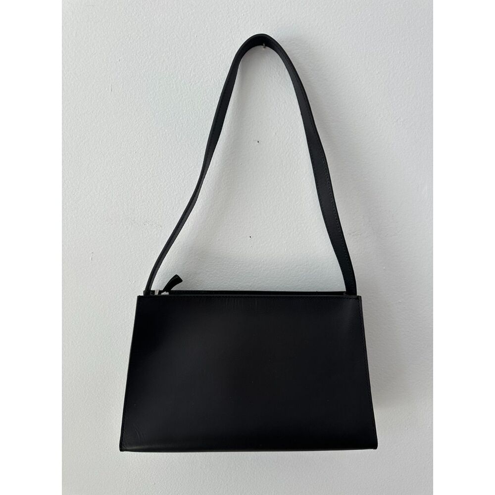 NWT Minor History The Line Shoulder Bag Black Leather Small Timeless Purse - Picture 3 of 11
